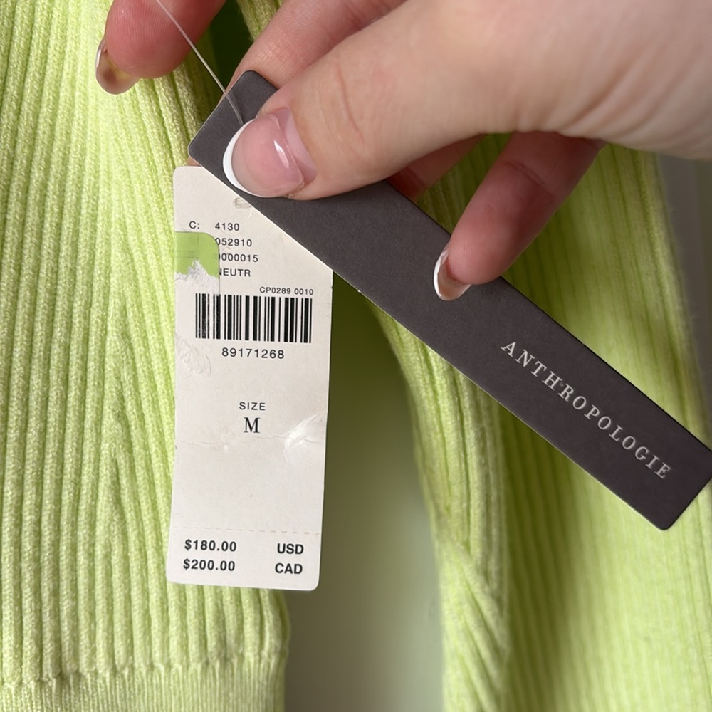 Anthropologie Thea Twofer Lime and Taupe Maxi Dress - Picture 4 of 7